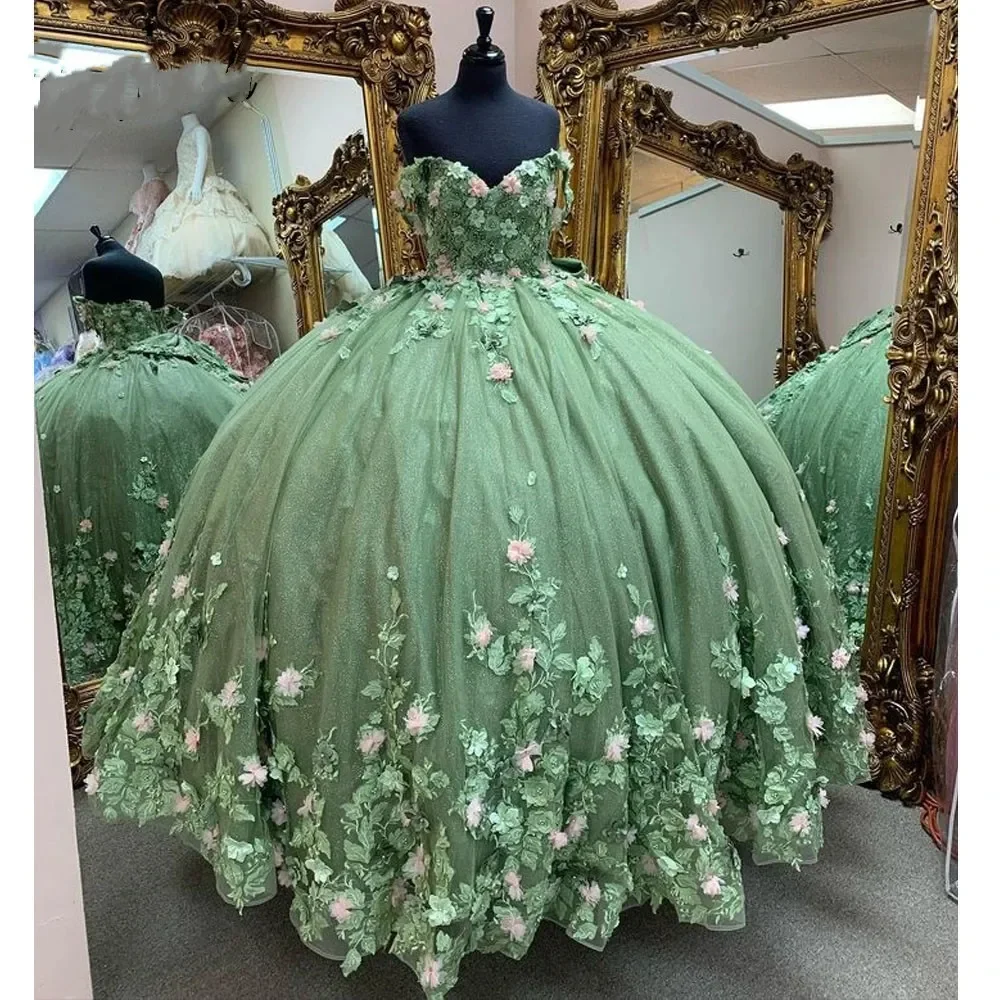 ANGELSBRIDEP Sage Green Quinceanera Dresses Luxury 2023 V Neck Corset Ball Gown for Lady Sweetie 15 Mint Green Tulle 3D Flower
ANGELSBRIDEP Sage Green Quinceanera Dresses Luxury 2023 V Neck Corset Ball Gown for Lady Sweetie 15 Mint Green Tulle 3D Flower