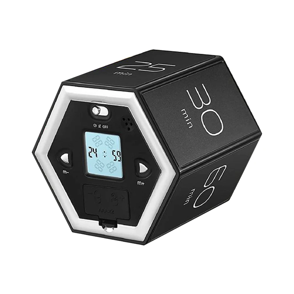 Magnetic Hexagon Flip Timer, Gravity Sensing Digital Timer for Cooking, Office, Study, Silent Mode, Portable Design
Magnetic Hexagon Flip Timer, Gravity Sensing Digital Timer for Cooking, Office, Study, Silent Mode, Portable Design