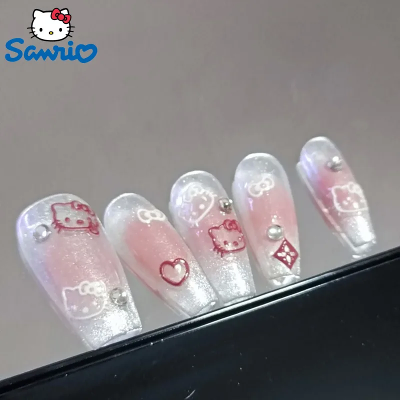 Sanrio Hello Kitty Sweet Cute Pink Cartoon Nail Sticker & Decal Handmade False Nail Stick Wearing Nail Patch Finished Product
Sanrio Hello Kitty Sweet Cute Pink Cartoon Nail Sticker & Decal Handmade False Nail Stick Wearing Nail Patch Finished Product
