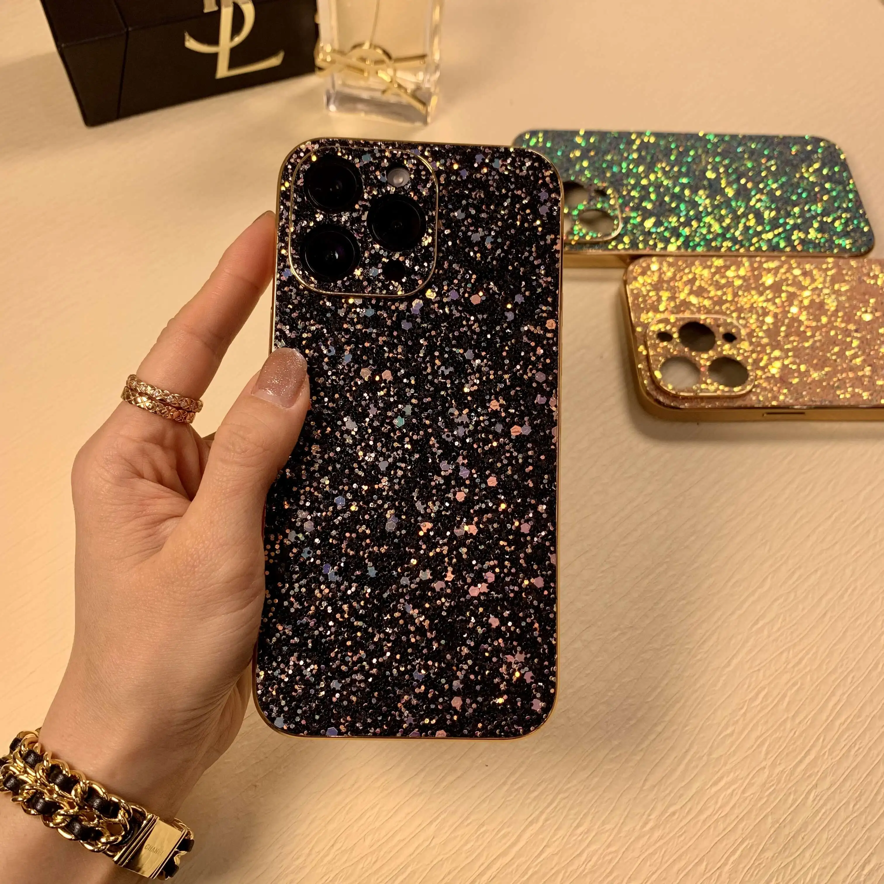 Shiny Phone Case For iPhone 12 13 14 Pro Max 13 14Plus Flash Powder Back Plate Lens Protection Phone Shell Scintillation Cover
Shiny Phone Case For iPhone 12 13 14 Pro Max 13 14Plus Flash Powder Back Plate Lens Protection Phone Shell Scintillation Cover
