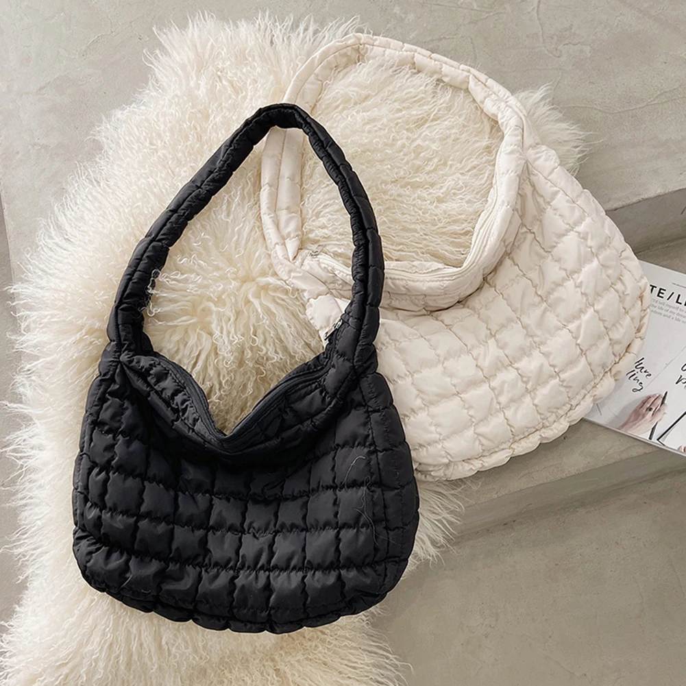 Casual Large Capacity Crossbody Bags for Women Lattice Pattern Top-handle Bag Solid Color Eiderdown Ladies Shoulder Bags Handbag
Casual Large Capacity Crossbody Bags for Women Lattice Pattern Top-handle Bag Solid Color Eiderdown Ladies Shoulder Bags Handbag