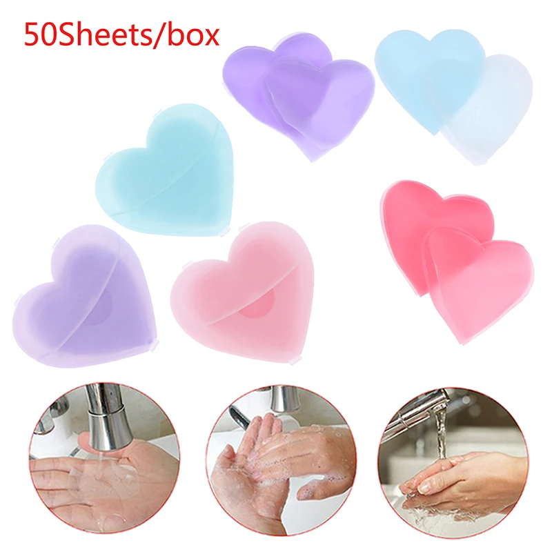 50sheets/box Portable Boxe Soap Paper Outdoor Travel Heart-shaped Soap Paper Washing Hand Bath Clean Scented Slice Sheets
50sheets/box Portable Boxe Soap Paper Outdoor Travel Heart-shaped Soap Paper Washing Hand Bath Clean Scented Slice Sheets