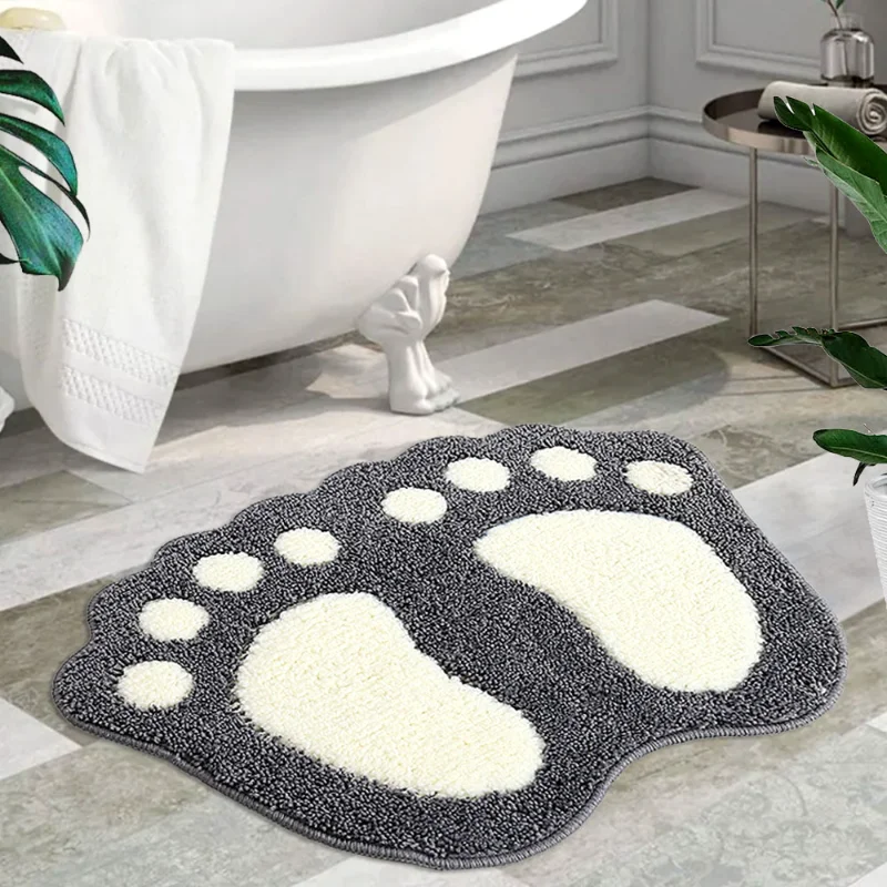 Absorbent Flocking Bath Mat Non Slip Shaggy Bathroom Rug Fashion Cute Footprints Shape Bathtub Side Foot Pad Home Decor Mat
Absorbent Flocking Bath Mat Non Slip Shaggy Bathroom Rug Fashion Cute Footprints Shape Bathtub Side Foot Pad Home Decor Mat