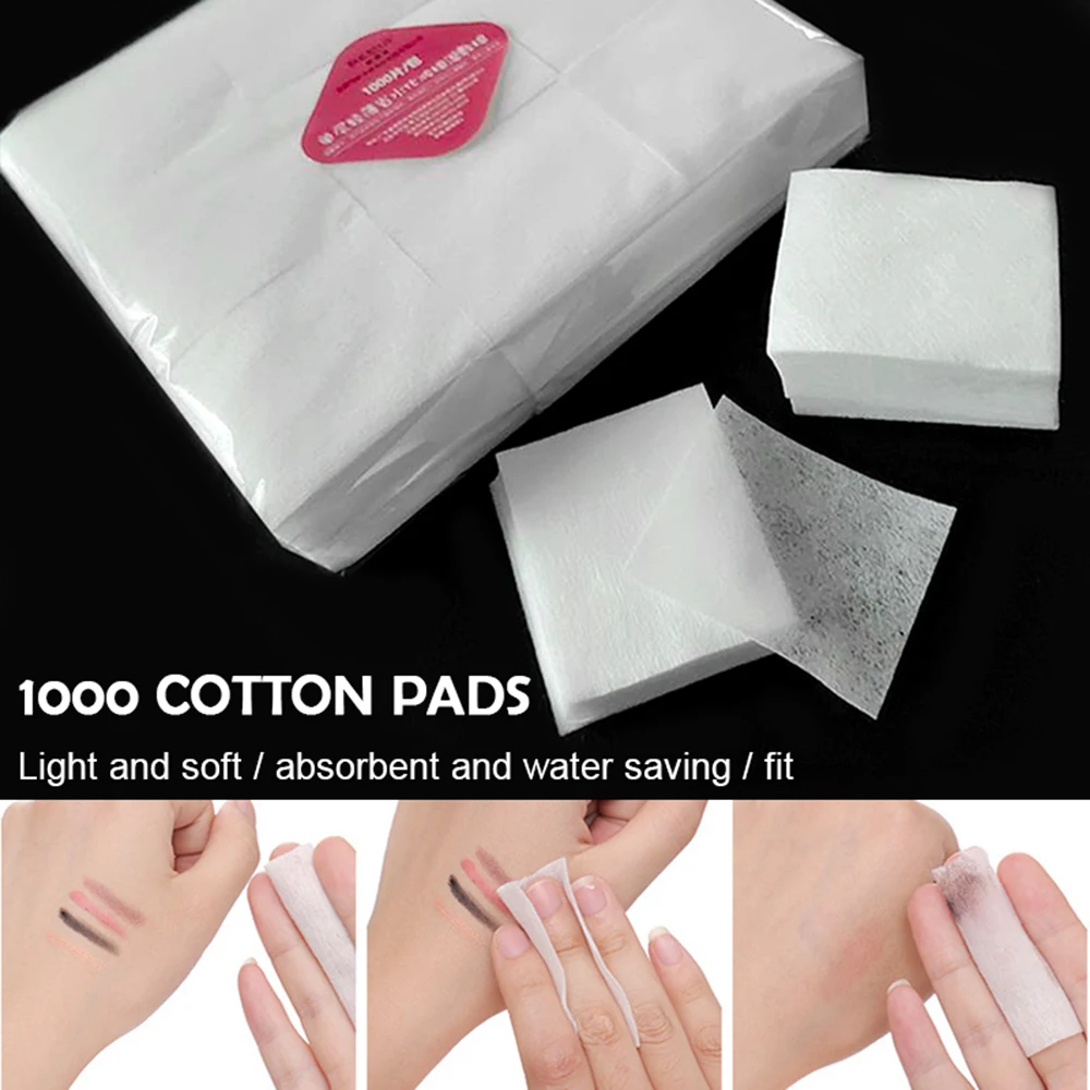 

Cotton Pads Make-Up Remover Pads 1000PCS for Removing Eye Makeup & Nail Polish Cosmetic Pads Soft Skin-friendly Thicken EIG88