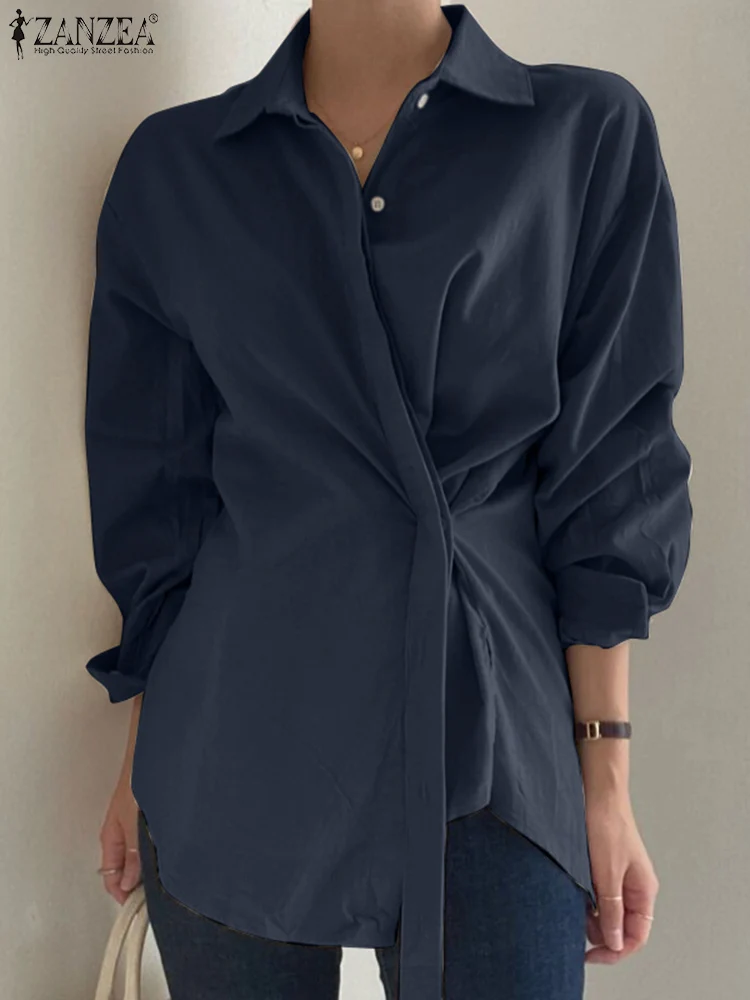 ZANZEA Women Autumn Solid Shirts 2022 Fashion Lapel Neck Long Sleeve Tops Elegant Casual Work OL Blouses Oversized Blusas Mujer
ZANZEA Women Autumn Solid Shirts 2022 Fashion Lapel Neck Long Sleeve Tops Elegant Casual Work OL Blouses Oversized Blusas Mujer