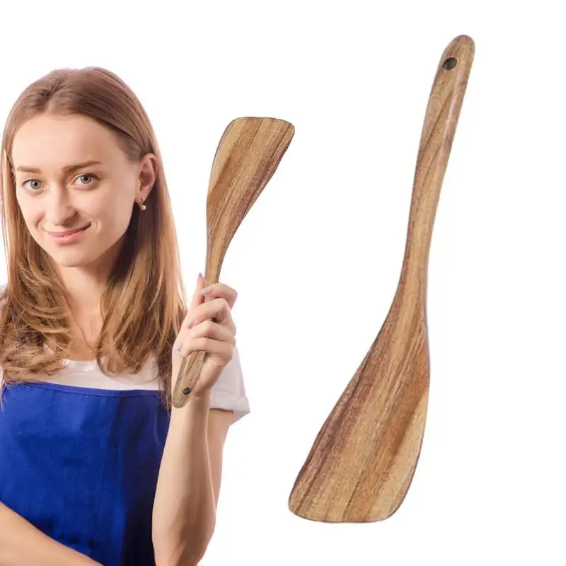 

Деревянная посуда для приготовления пищи, ложки из тикового дерева, деревянные лопатки, вилки для салата, Сервировочные Ложки, домашние кухонные приспособления, инструменты