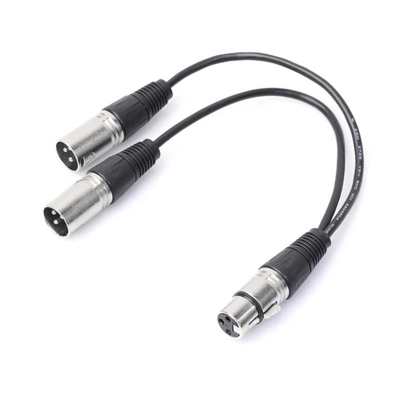 XLR Cable Y Splitter Adapter XLR Female to Dual XLR Male Y Extension Cord for Microphone 30CM (1 Female to 2 Male)
XLR Cable Y Splitter Adapter XLR Female to Dual XLR Male Y Extension Cord for Microphone 30CM (1 Female to 2 Male)