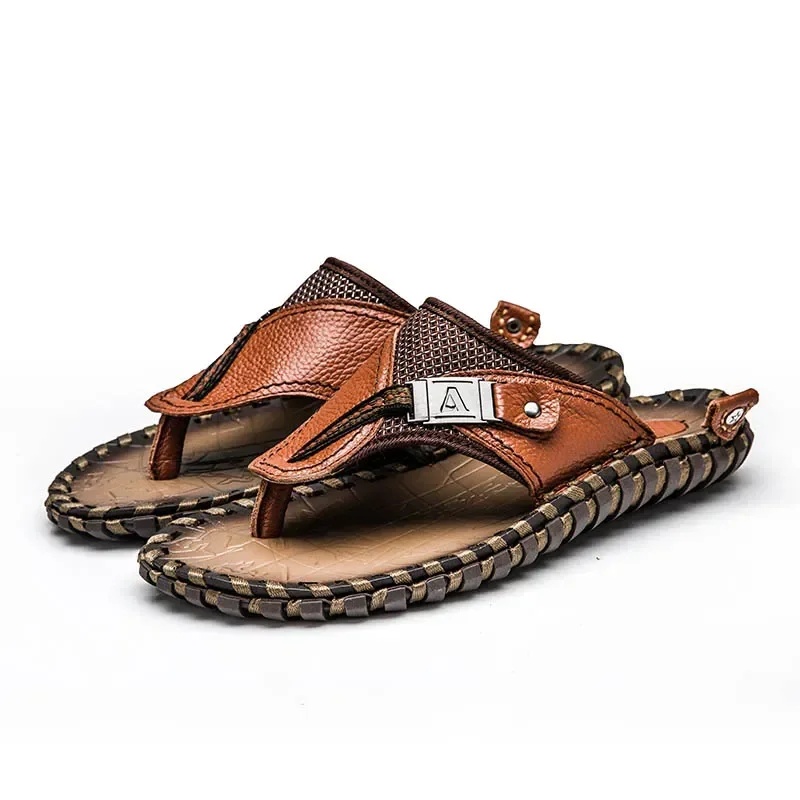 Brand Handmade Genuine Leather Shoes Cow Men Casual Shoes Beach Flip Flops Sneakers Summer Outdoor Footwear Flat Sandals
Brand Handmade Genuine Leather Shoes Cow Men Casual Shoes Beach Flip Flops Sneakers Summer Outdoor Footwear Flat Sandals