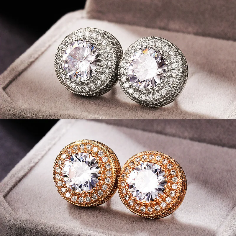 

High quality jewelry, versatile round gemstone earrings, girl's favorite earrings, gift for her, Y2K fashionable earrings