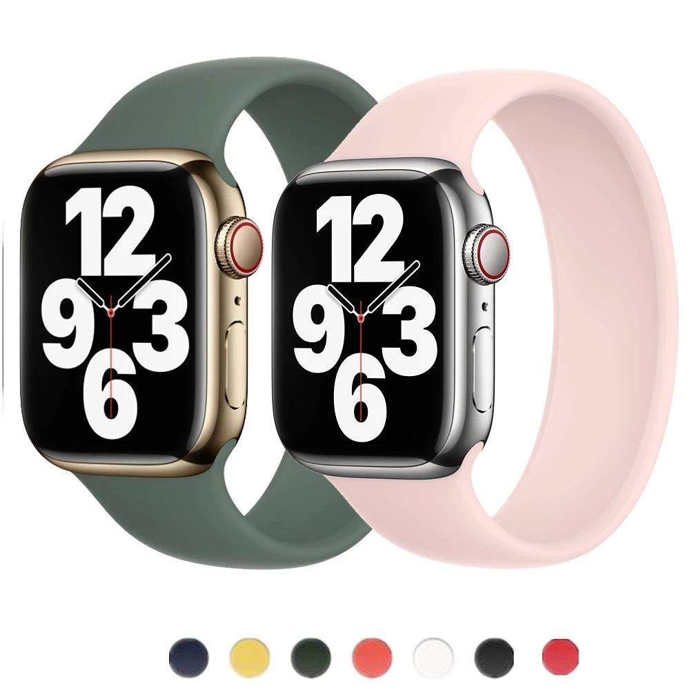 Solo Loop for Apple Watch Strap 44mm 40mm 45mm 41mm 38mm 42mm Elastic Silicone watchband bracelet iWatch serie 6 5/4/3 SE 7 Band
Solo Loop for Apple Watch Strap 44mm 40mm 45mm 41mm 38mm 42mm Elastic Silicone watchband bracelet iWatch serie 6 5/4/3 SE 7 Band