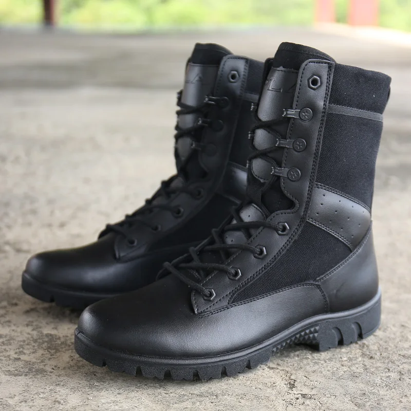 Big Size 39-46 Men Military Boots Genuine Leather Hiking Boots Comfortable Outdoor Combat Shoes Wear-Resisting Walking Shoes 
Big Size 39-46 Men Military Boots Genuine Leather Hiking Boots Comfortable Outdoor Combat Shoes Wear-Resisting Walking Shoes