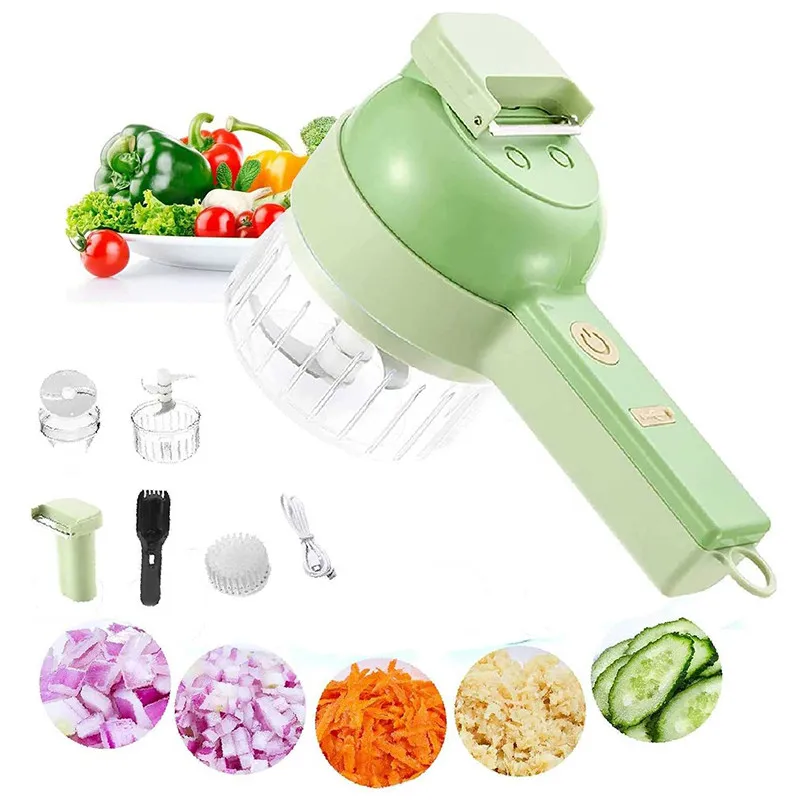 4 in1 Handheld Electric Vegetable Cutter Set,Wireless Food Processor for Garlic Pepper Chili Onion Celery Ginger Meat with Brush
4 in1 Handheld Electric Vegetable Cutter Set,Wireless Food Processor for Garlic Pepper Chili Onion Celery Ginger Meat with Brush