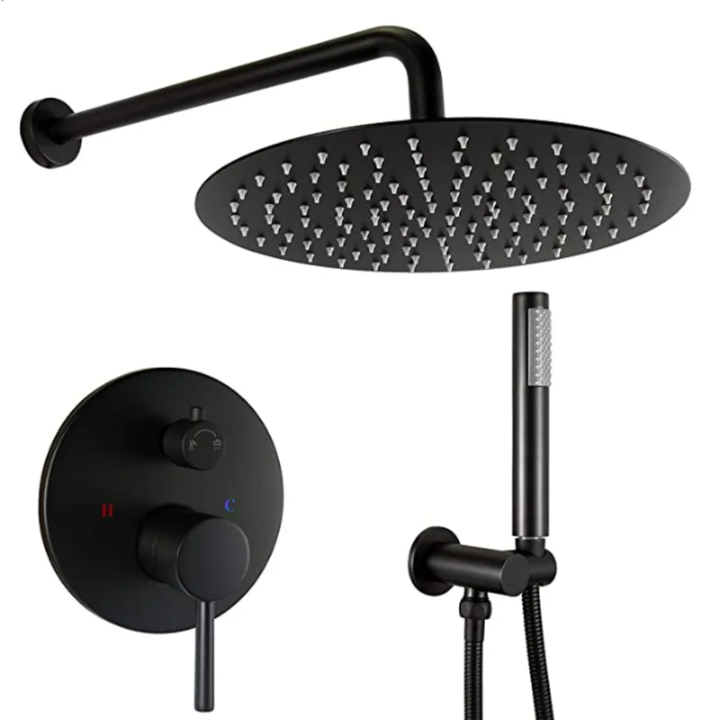 Смеситель для душа со встроенным переключателем и водяным отверстием, ручная лейка из черной латуни с дождевой насадкой, набор для ванной к...
Смеситель для душа со встроенным переключателем и водяным отверстием, ручная лейка из черной латуни с дождевой насадкой, набор для ванной к...