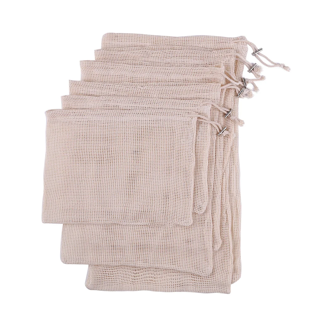 6pcs/set Cotton Mesh Drawstring Storage Bags Reusable Grocery Shopping Bags Suitable for Kitchen Travel and Underwear
6pcs/set Cotton Mesh Drawstring Storage Bags Reusable Grocery Shopping Bags Suitable for Kitchen Travel and Underwear