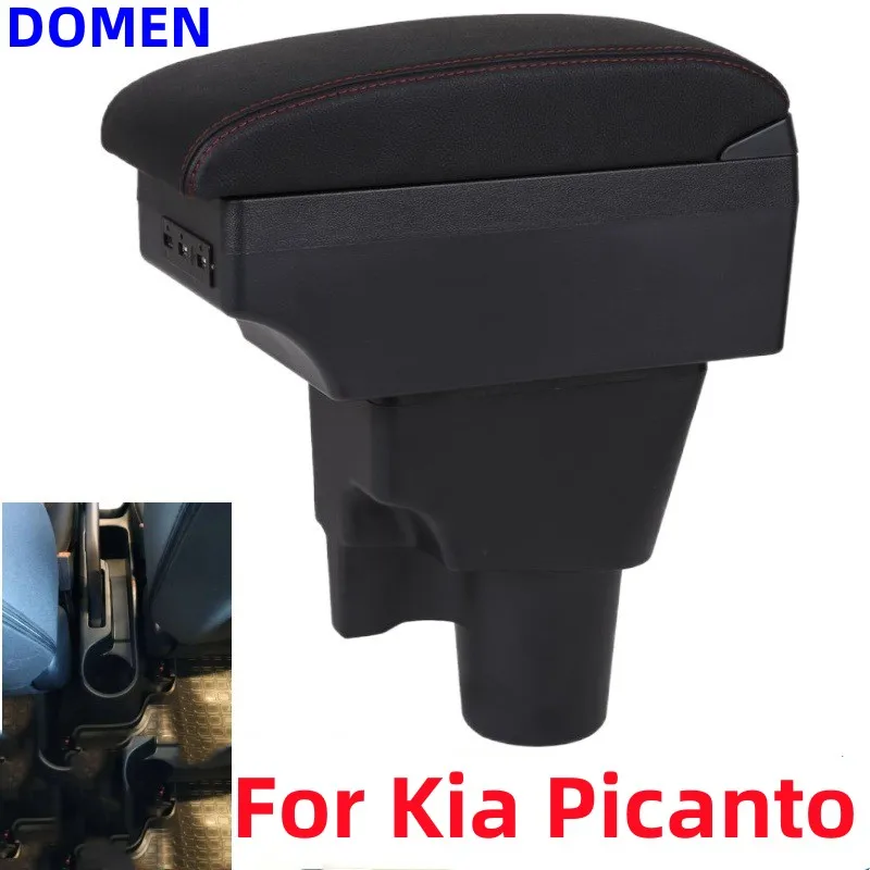 

For Kia Picanto Armrest Box For Kia Picanto 3X-Line Car Armrest interior details Retrofit parts Car Accessories Storage box USB