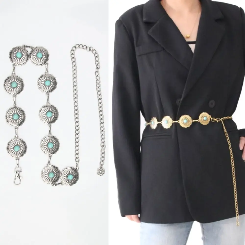 Women Dress Vintage Trendy Slimming Cummerbands Agate Stone Waistband Metal Chain Belt Waist Band
Women Dress Vintage Trendy Slimming Cummerbands Agate Stone Waistband Metal Chain Belt Waist Band