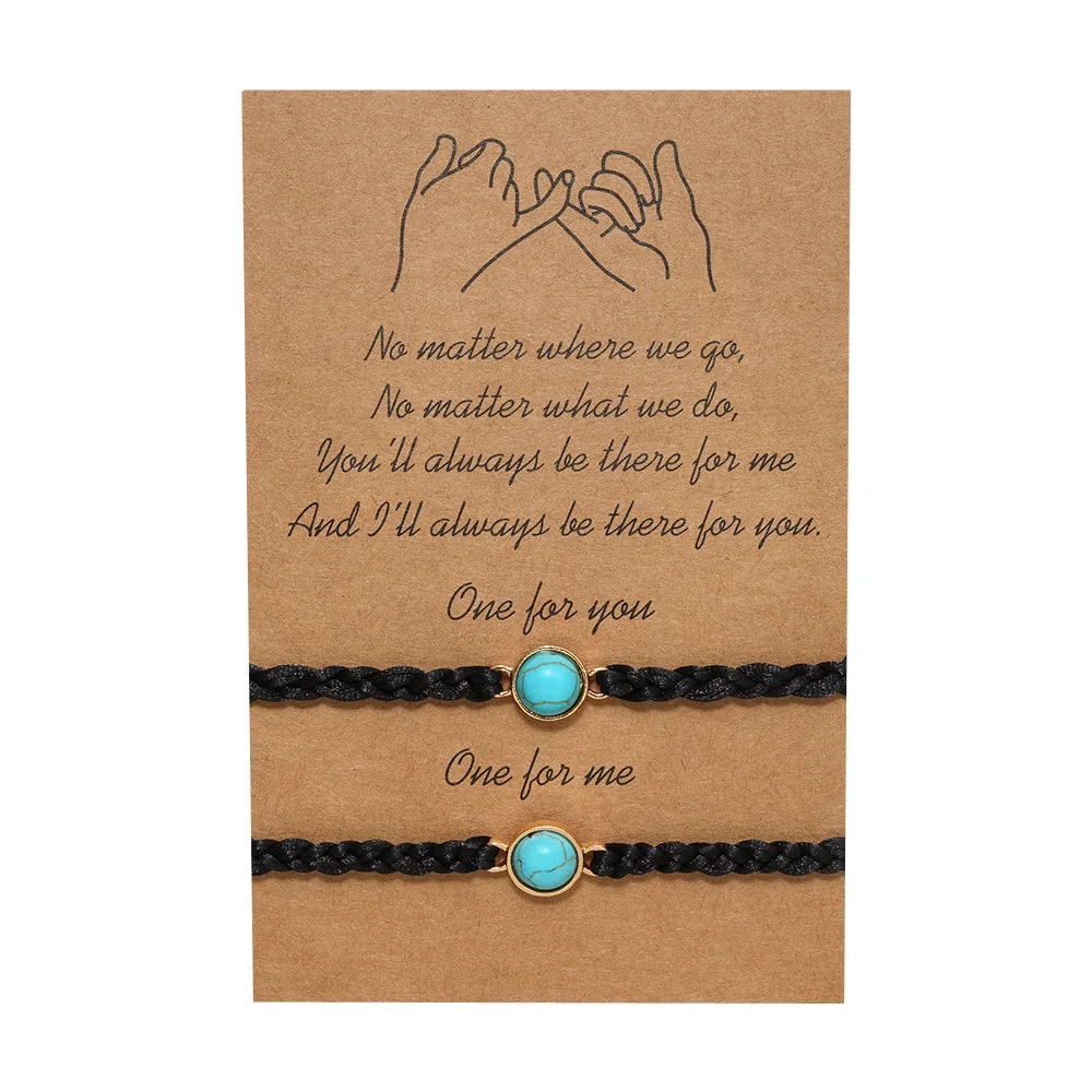 TULX 2pcs Fashion Natural Stone Turquoise Braided Rope Bracelet For Women Men Handmade Bracelets Friendship Weave Jewelry
TULX 2pcs Fashion Natural Stone Turquoise Braided Rope Bracelet For Women Men Handmade Bracelets Friendship Weave Jewelry