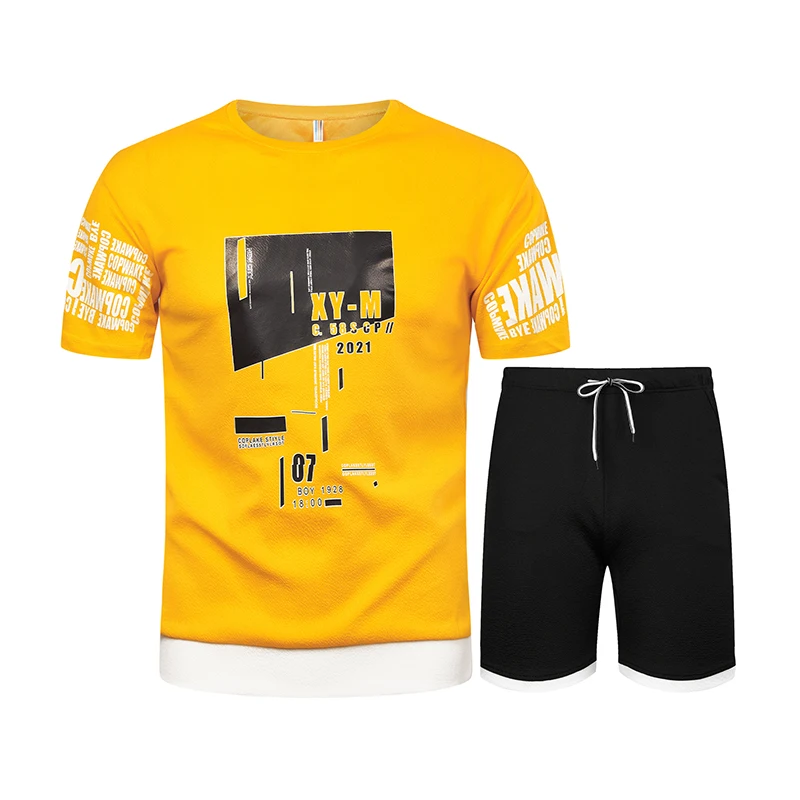 Мужской спортивный костюм с надписью, футболка и шорты с коротким рукавом, комплект из 2 предметов в Корейском стиле Харадзюку, одежда для улицы, лето 2023
Мужской спортивный костюм с надписью, футболка и шорты с коротким рукавом, комплект из 2 предметов в Корейском стиле Харадзюку, одежда для улицы, лето 2023