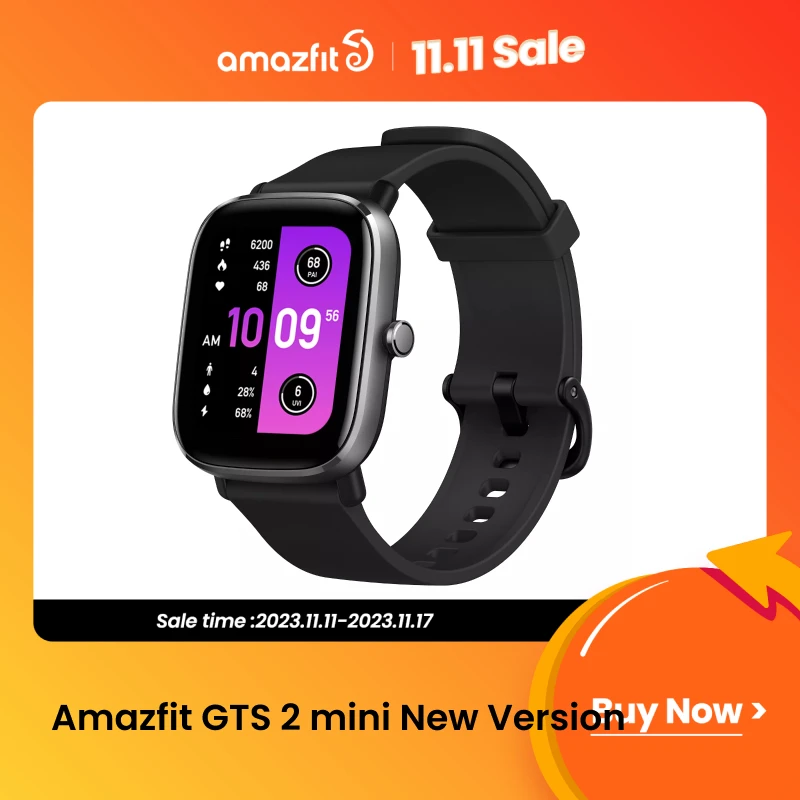 

[New Version] Amazfit GTS 2 mini Smartwatch 68+Sports Modes Sleep Monitoring Smart Watch Zepp App For Android For iOS