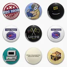 Wilbur Soot Pog Ghostbur And Friend Ranboos Dream Your Tubbo Compass It Soft Button Pin Customizable Hat Jewelry Lover Brooch