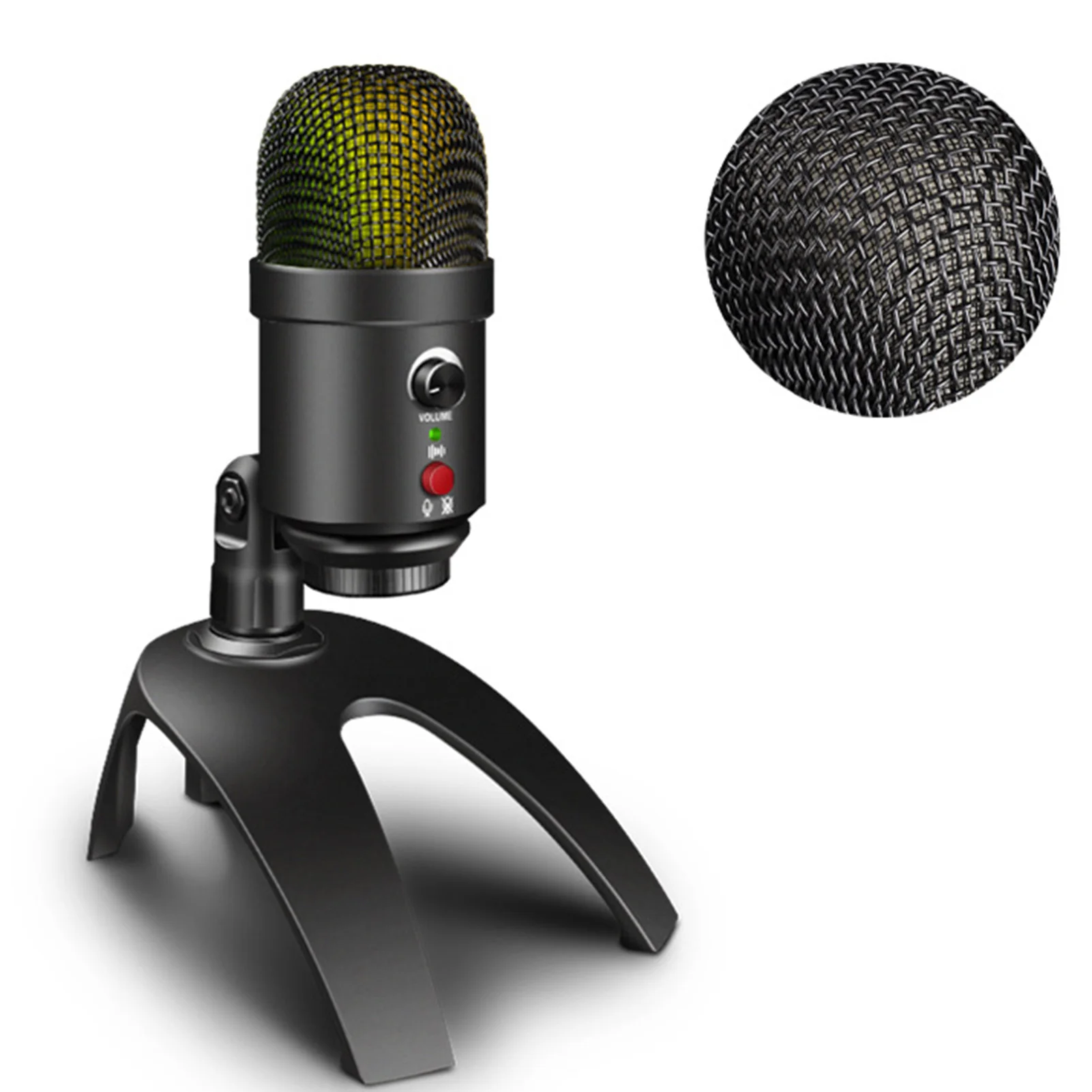 Recording Gaming Condenser Microphones With Tripod Stand For Streaming Studio Recording Podcast Compatible With Laptop PCs
Recording Gaming Condenser Microphones With Tripod Stand For Streaming Studio Recording Podcast Compatible With Laptop PCs