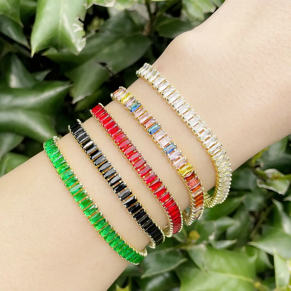 FLOLA Luxury Rainbow Crystal Bracelets for Women Copper Geometric Bracelets Fashion Zircon Jewelry Gifts pulsera arcoiris brtf92
FLOLA Luxury Rainbow Crystal Bracelets for Women Copper Geometric Bracelets Fashion Zircon Jewelry Gifts pulsera arcoiris brtf92