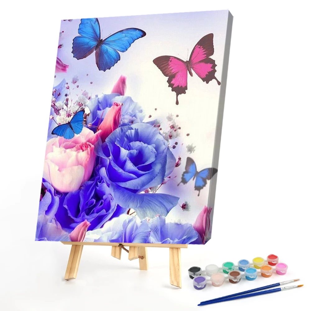 DIY Butterfly Oil Paint by Numbers Canvas Wall Art Hanging Pendant Frameless Hand Painted Picture for Home Decoration
DIY Butterfly Oil Paint by Numbers Canvas Wall Art Hanging Pendant Frameless Hand Painted Picture for Home Decoration