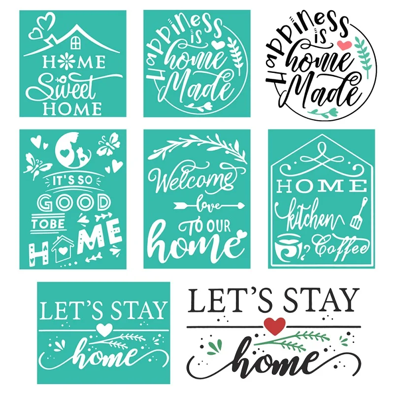 She Love Home Series Self-Adhesive Silk Screen Printing Stencils Mesh Transfers For T-Shirt Handbags Home Decoration
She Love Home Series Self-Adhesive Silk Screen Printing Stencils Mesh Transfers For T-Shirt Handbags Home Decoration