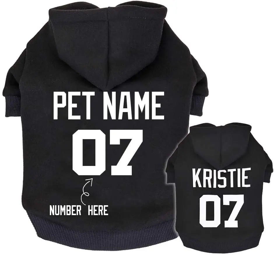 Didog Personalized Dog Hoodies, Custom Puppy Sweater Shirt with Pets Name & Number, ID Clothes for Poodle Yorkie
Didog Personalized Dog Hoodies, Custom Puppy Sweater Shirt with Pets Name & Number, ID Clothes for Poodle Yorkie