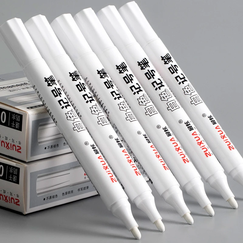 DIXSG White Marker Pen Tire pen Oil Waterproof White Gel Pen 5mm DIY Graffiti Sketching Stationery Wrting School Supplies brush
DIXSG White Marker Pen Tire pen Oil Waterproof White Gel Pen 5mm DIY Graffiti Sketching Stationery Wrting School Supplies brush