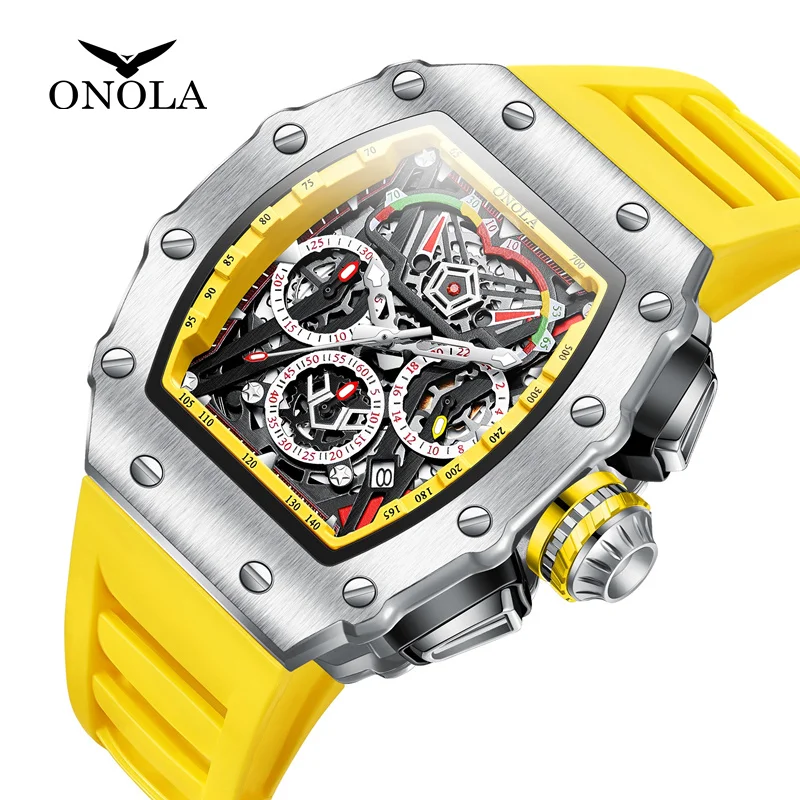 ONOLA Man Stop Watches Luxury Sports Men's WristWatch Waterproof Chronograph Quartz Luminous Watches Relogio Masculino Tonneau
ONOLA Man Stop Watches Luxury Sports Men's WristWatch Waterproof Chronograph Quartz Luminous Watches Relogio Masculino Tonneau
