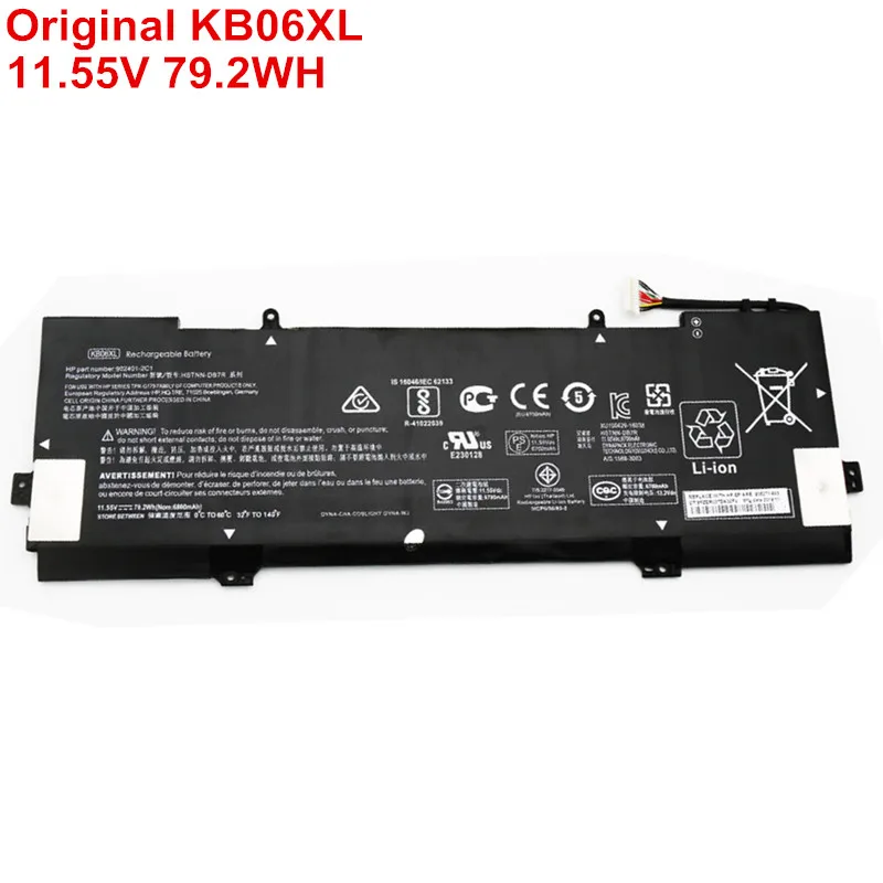 11.55V 79.2WH Original HSTNN-DB7R 902499-855 902401-2C1 KB06XL Laptop Battery For HP Spectre X360 15-bl002xx TPN-Q179 Z6K96EA
11.55V 79.2WH Original HSTNN-DB7R 902499-855 902401-2C1 KB06XL Laptop Battery For HP Spectre X360 15-bl002xx TPN-Q179 Z6K96EA
