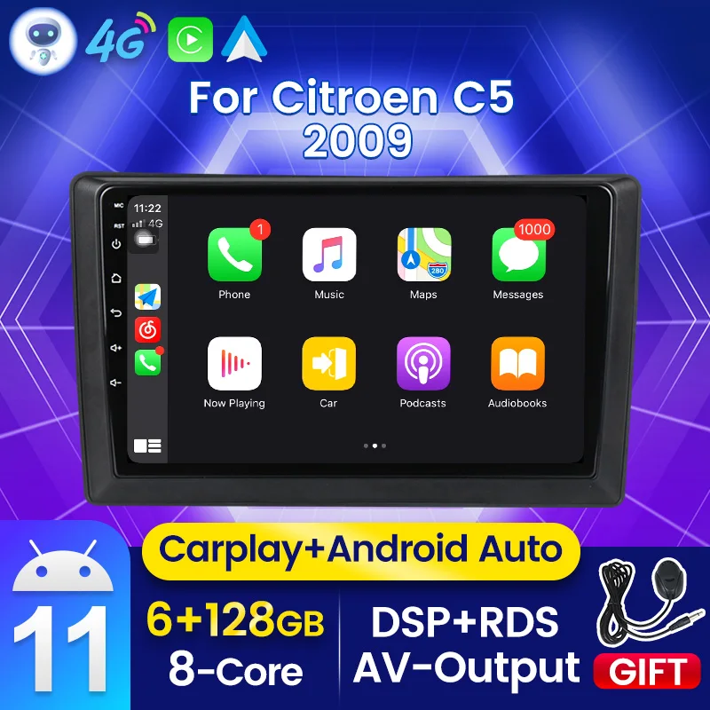 Android 11 Все в одной интеллектуальной системе для Citroen C5 2 2008-2017 Автомобильный радиоприемник Мультимедийный видеоплеер Carplay Auto 4G LTE WIFI
Android 11 Все в одной интеллектуальной системе для Citroen C5 2 2008-2017 Автомобильный радиоприемник Мультимедийный видеоплеер Carplay Auto 4G LTE WIFI