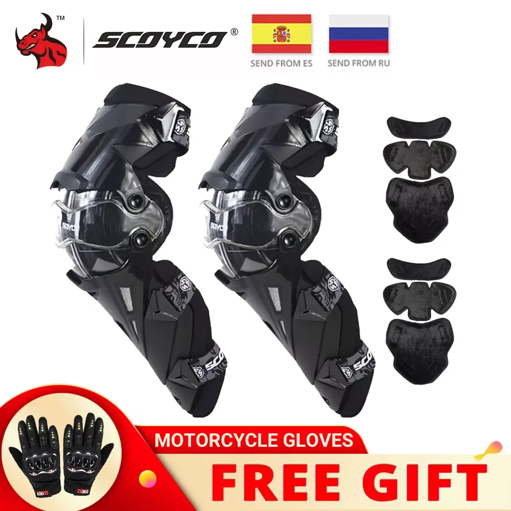 

SCOYCO Motorcycle Knee Pads CE Motocross Knee Guards Motorcycle Protection Knee Protector Racing Guards Safety Gears Race Brace