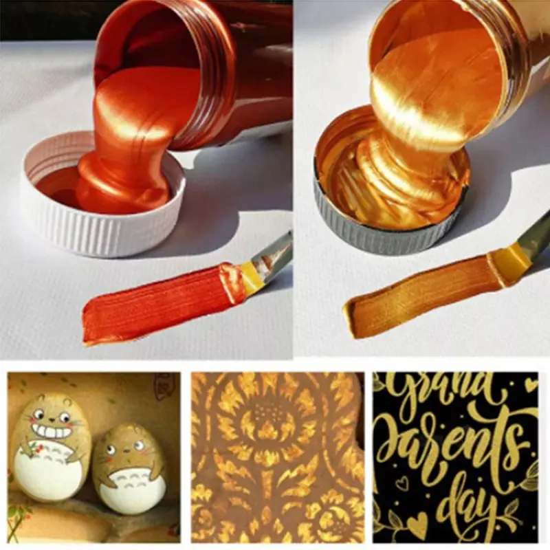100ML Golden Acrylic Paint Metallic Color Paigment Waterproof Not Faded Statuary Coloring DIY Clothespainted Graffiti Colorant
100ML Golden Acrylic Paint Metallic Color Paigment Waterproof Not Faded Statuary Coloring DIY Clothespainted Graffiti Colorant