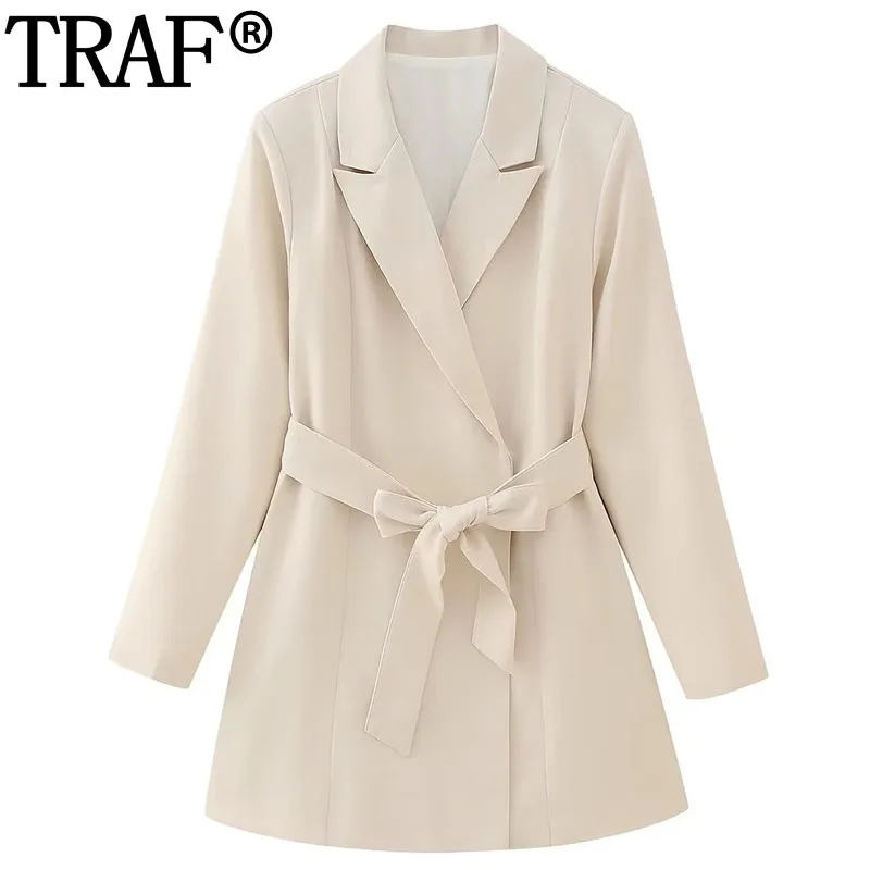 TRAF 2023 Blazer Dress Summer Office Casual Mini Dress Woman Long Sleeve Short Formal Dresses For Women Belt Elegant Dresses
TRAF 2023 Blazer Dress Summer Office Casual Mini Dress Woman Long Sleeve Short Formal Dresses For Women Belt Elegant Dresses