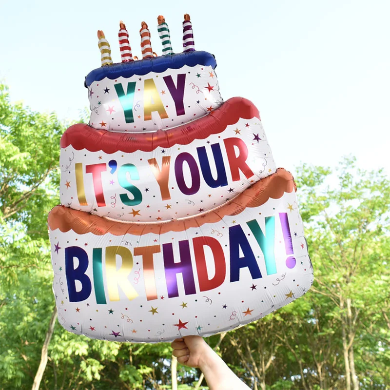 Large Balloon Three Layer Cake Candle Stripe Dot Foil Balloons For Kids Birthday Baby Shower Party Decoration Props Supplies
Large Balloon Three Layer Cake Candle Stripe Dot Foil Balloons For Kids Birthday Baby Shower Party Decoration Props Supplies