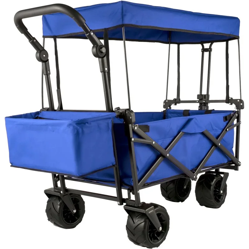 Collapsible Wagon Cart Blue, Foldable Wagon Cart Removable Canopy 600D Oxford Cloth, Collapsible Wagon Oversized Wheels
Collapsible Wagon Cart Blue, Foldable Wagon Cart Removable Canopy 600D Oxford Cloth, Collapsible Wagon Oversized Wheels