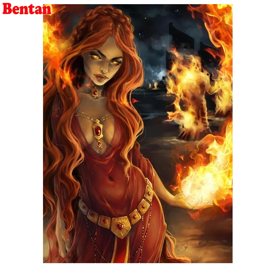Full Square Diamond Embroidery Cross Stitch Fantasy Flame Magic Girl Mosaic Diamond Painting Kit Rhinestone Pictures Home Decor
Full Square Diamond Embroidery Cross Stitch Fantasy Flame Magic Girl Mosaic Diamond Painting Kit Rhinestone Pictures Home Decor