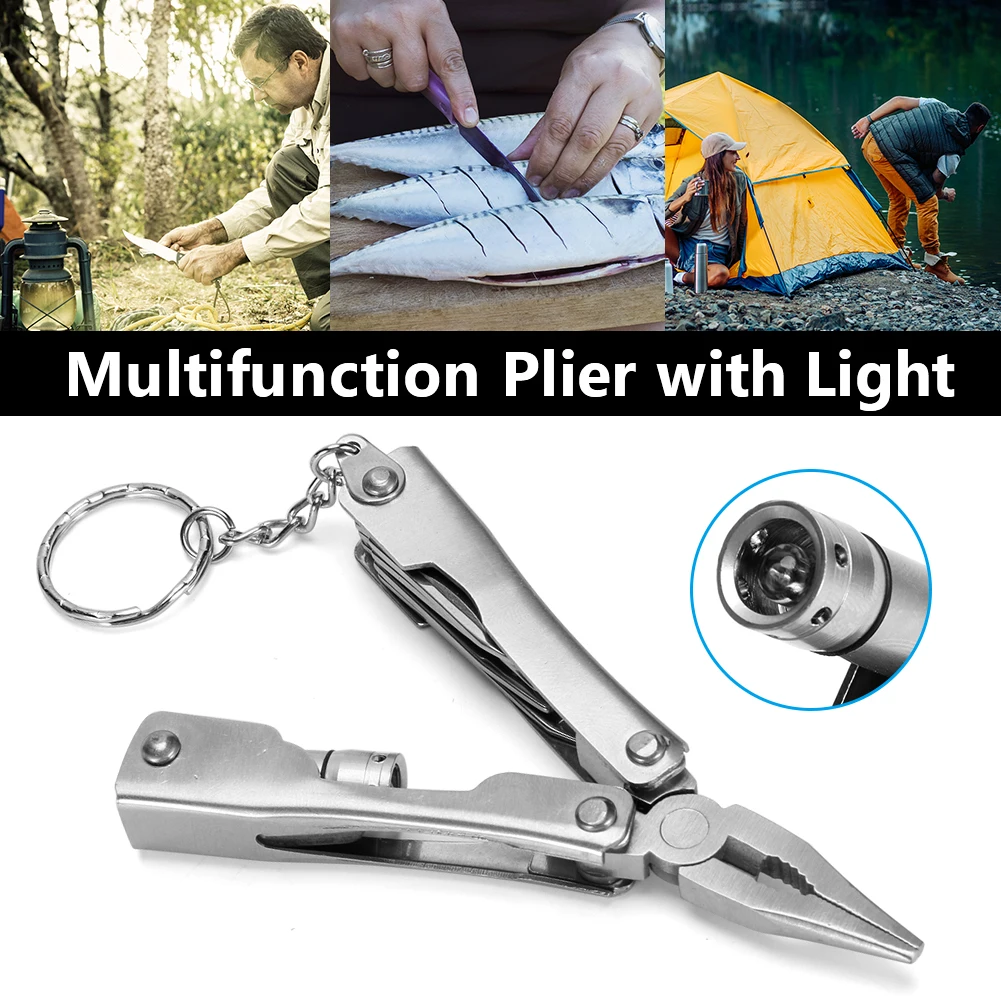 Portable Mini Folding Pliers Stainless Steel Practical Multi-tool Pocket Pliers with Light Accessories for Travel Hiking
Portable Mini Folding Pliers Stainless Steel Practical Multi-tool Pocket Pliers with Light Accessories for Travel Hiking