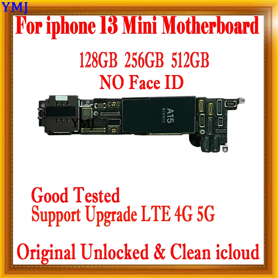 With/No Face ID For iPhone 13 Mini Motherboard 128GB 256GB Mainboard NO ID Account Free Icloud Logic Board Original Unlock Plate
With/No Face ID For iPhone 13 Mini Motherboard 128GB 256GB Mainboard NO ID Account Free Icloud Logic Board Original Unlock Plate
