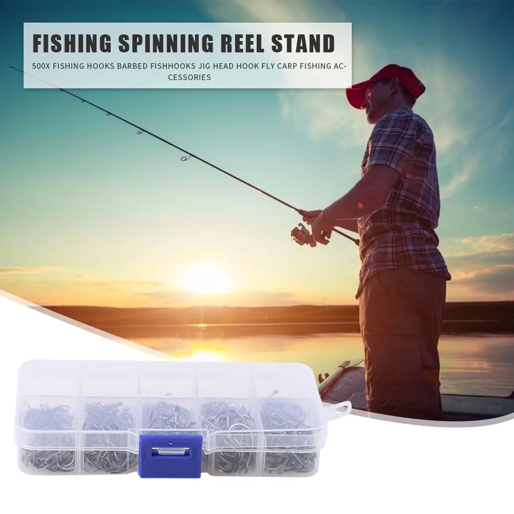 500pcs/lot High Quality Fishhooks with Fishing Barbed Iron Black Fishing Hooks Jig Head Hook Angling Tackle Accessories
500pcs/lot High Quality Fishhooks with Fishing Barbed Iron Black Fishing Hooks Jig Head Hook Angling Tackle Accessories