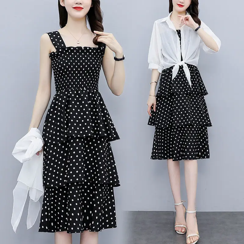 Корейская мода, рубашка, шифоновое женское летнее платье в горошек, модель 2022 года, платья на бретелях, женское повседневное элегантное плат...
Корейская мода, рубашка, шифоновое женское летнее платье в горошек, модель 2022 года, платья на бретелях, женское повседневное элегантное плат...