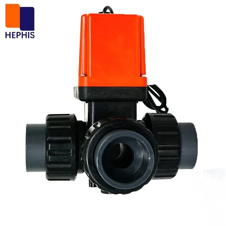 

Hastelloy Stem Anti-Corrosion DN32 11/4" DC12V24V 3Wires Input Control 3ways Electric Actuator Drive Motorized 3-way Ball Valve
