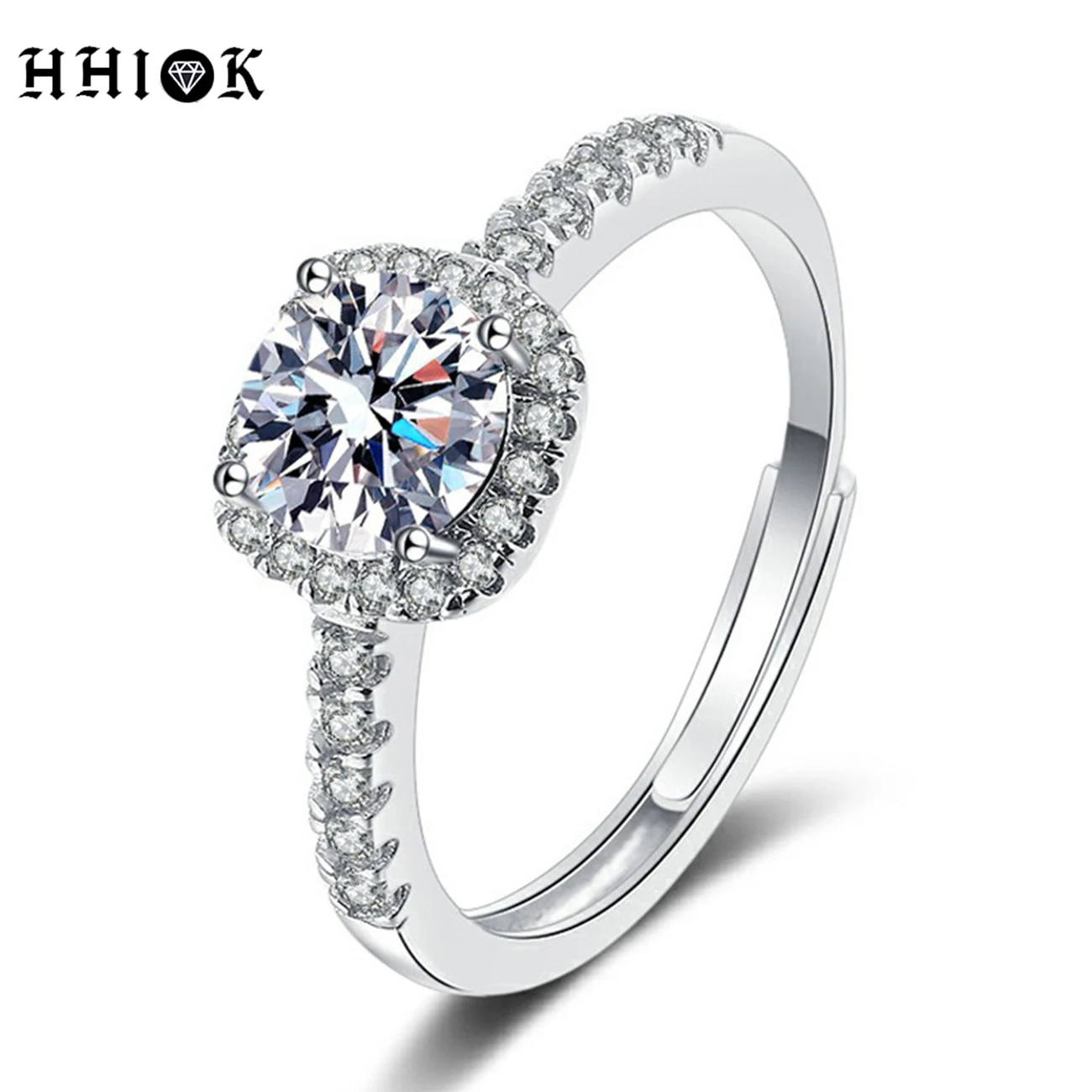 HHIOK 1ct Radiant Cut Real Moissanite Square Ring Pure 925 Sterling Silver Fine Jewelry Luxury Gift for Women
HHIOK 1ct Radiant Cut Real Moissanite Square Ring Pure 925 Sterling Silver Fine Jewelry Luxury Gift for Women