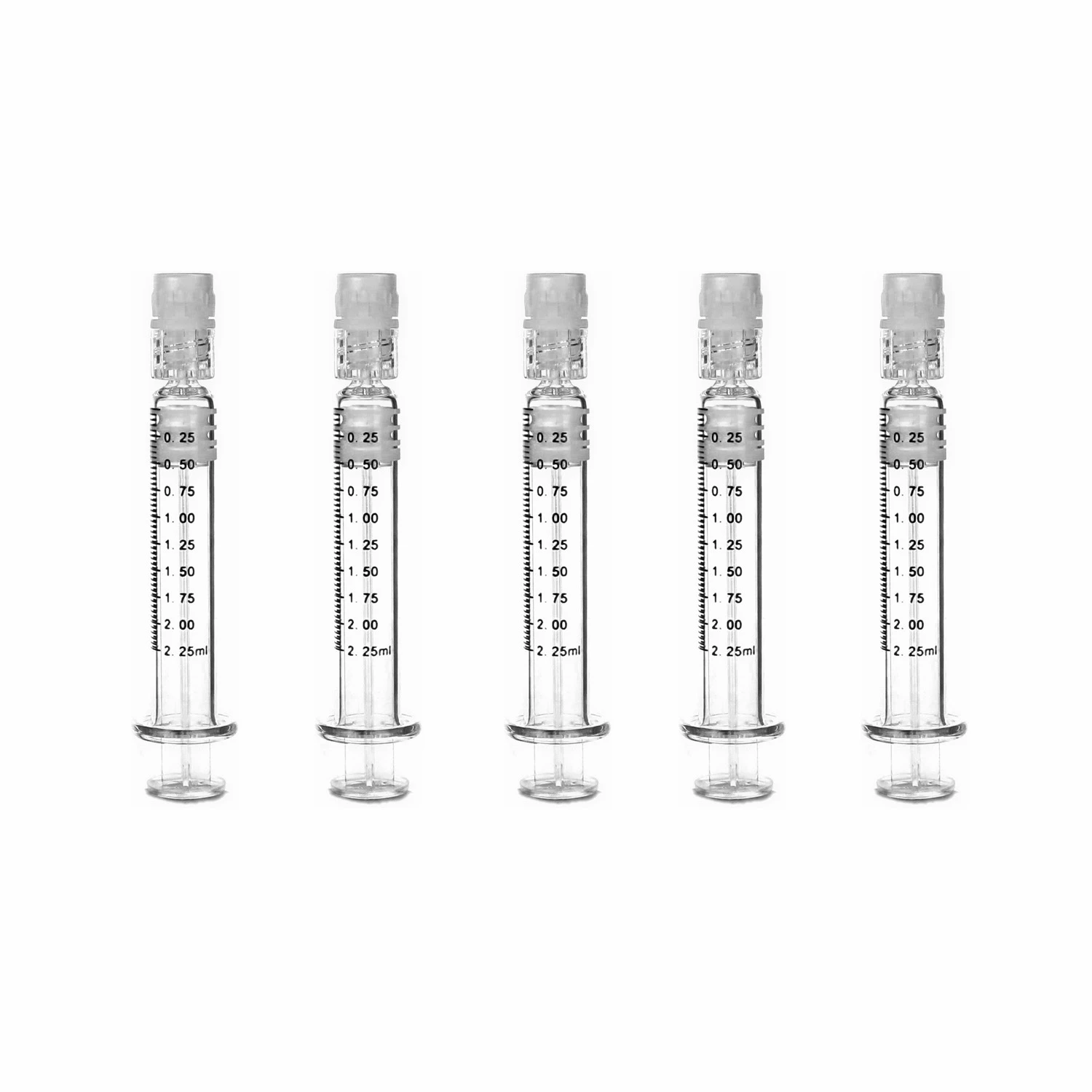 5 Pcs 2.25Ml Borosilicate Glass CBD Oil Luer Lock Prefillable Syringe for Hemp CBD Oils Distillate E Juices Liquids
5 Pcs 2.25Ml Borosilicate Glass CBD Oil Luer Lock Prefillable Syringe for Hemp CBD Oils Distillate E Juices Liquids
