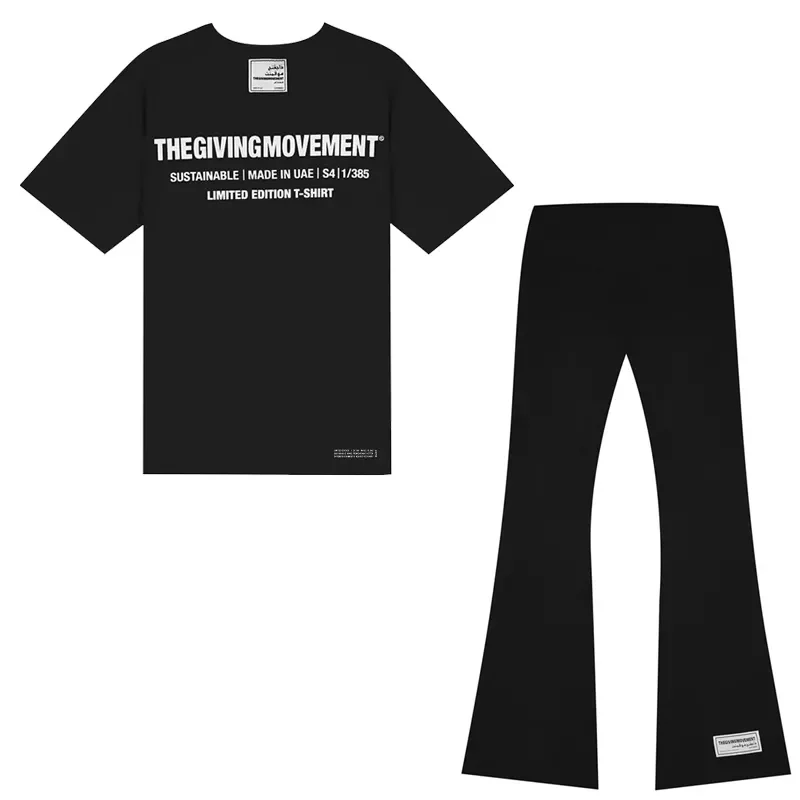 TGM Women Letter Print Graphic Tees Summer O Neck Short Sleeve+High Waist Leggings Female Flared Wide Killer Legs Trousers Set
TGM Women Letter Print Graphic Tees Summer O Neck Short Sleeve+High Waist Leggings Female Flared Wide Killer Legs Trousers Set