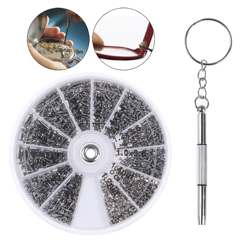 600Pcs Tiny Screws Nut Assortment Repair Tool For Micro Eyeglass Sun Glasses Spectacles With Micro Screwdriver And Pliers
600Pcs Tiny Screws Nut Assortment Repair Tool For Micro Eyeglass Sun Glasses Spectacles With Micro Screwdriver And Pliers