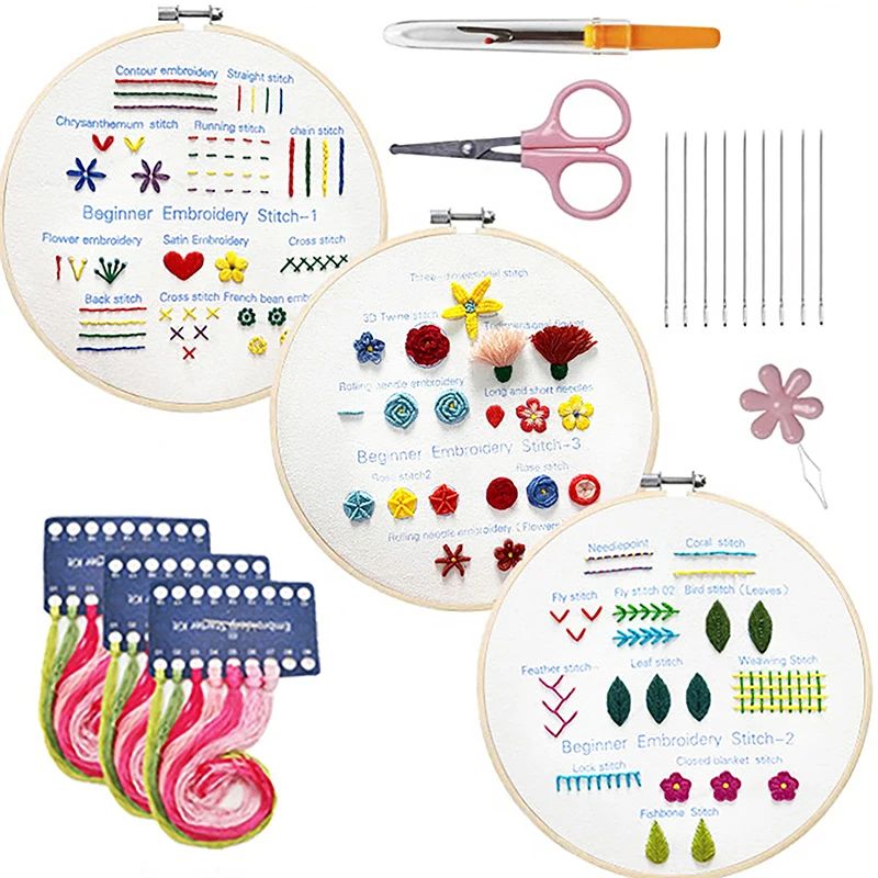 Embroidery Stitch Practice Kit For Beginners Bamboo Embroidery Hoop Seam Riper Set For Craft Lover Hand Stitch Embroidery
Embroidery Stitch Practice Kit For Beginners Bamboo Embroidery Hoop Seam Riper Set For Craft Lover Hand Stitch Embroidery