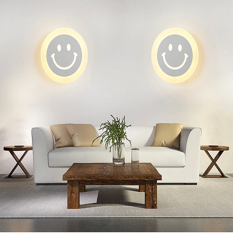 LED Wall Lamp Modern Simple Smiling Face Wall Lamp Home Decoration Bedside Children's Room Corridor Creative Lamp AC85-265V
LED Wall Lamp Modern Simple Smiling Face Wall Lamp Home Decoration Bedside Children's Room Corridor Creative Lamp AC85-265V